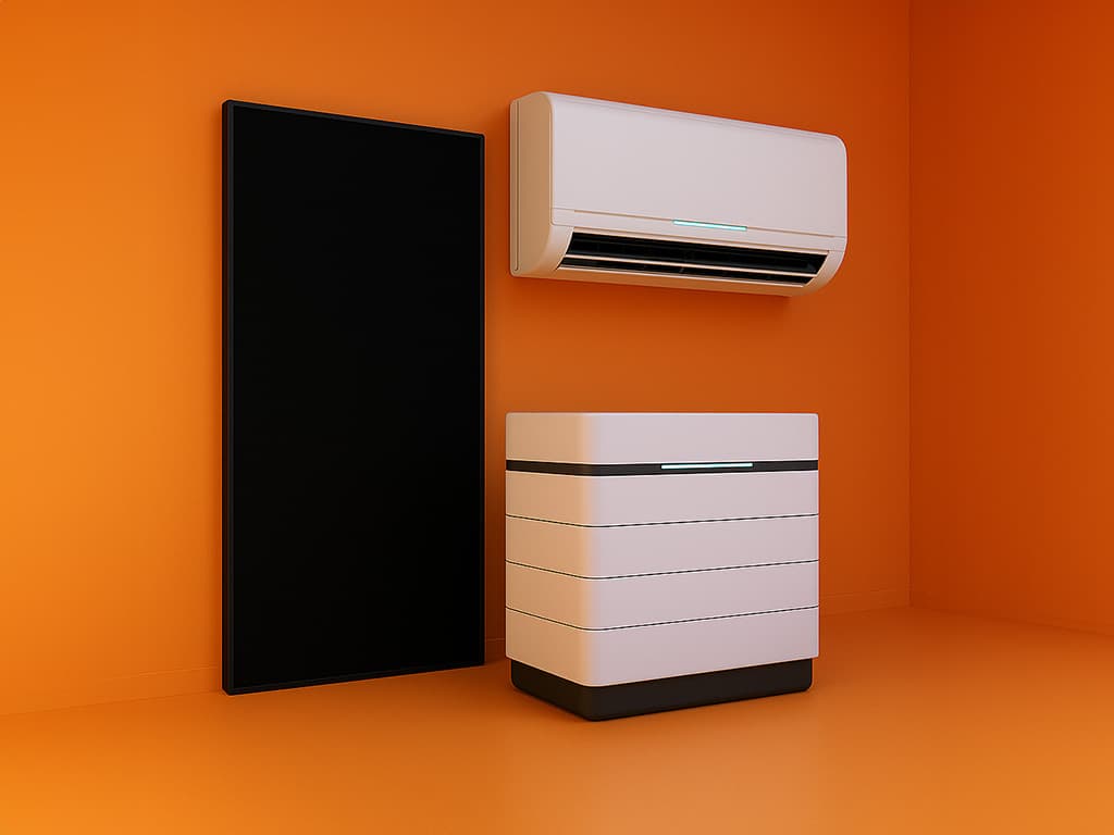 PV-Anlage mit Speicher und Klimaanlage