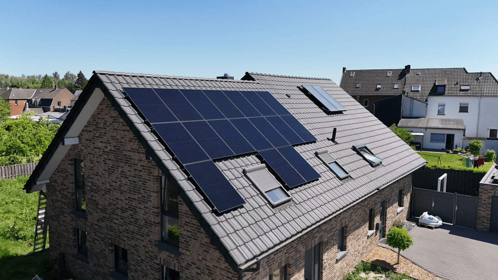 Solaranlage auf Einfamilienhaus