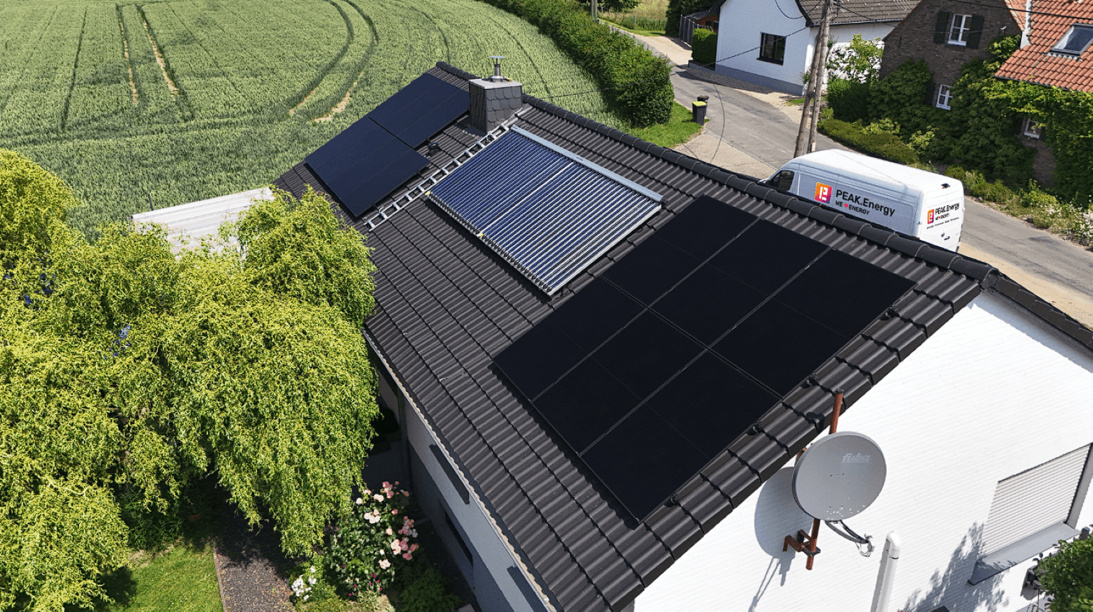 PV-Anlage auf einem Hausdach